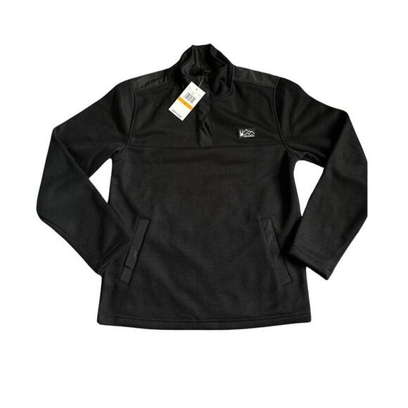 Spyder Other - Mens Spyder  Collared Pullover Black Size Small Front Pocket Logo NWT
